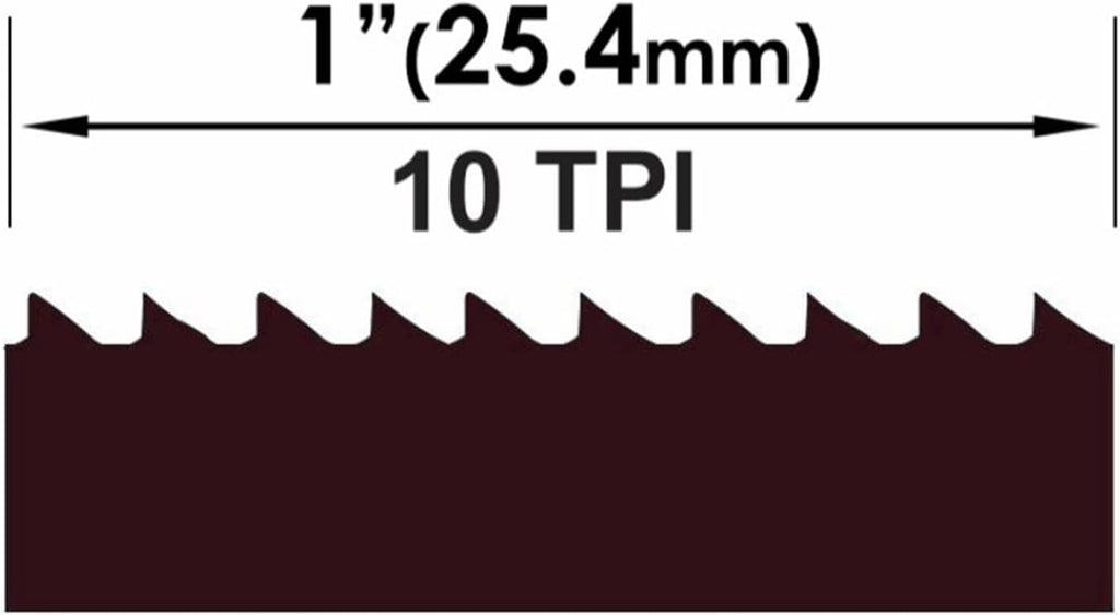 2pcs Saw Blades Band, 55 X 1/4 Inch Carbon Bandsaw Blade, 10 TPI Sharp Bandsaw Blades for 14255 BS190 BS250 RSBS8 SM1303