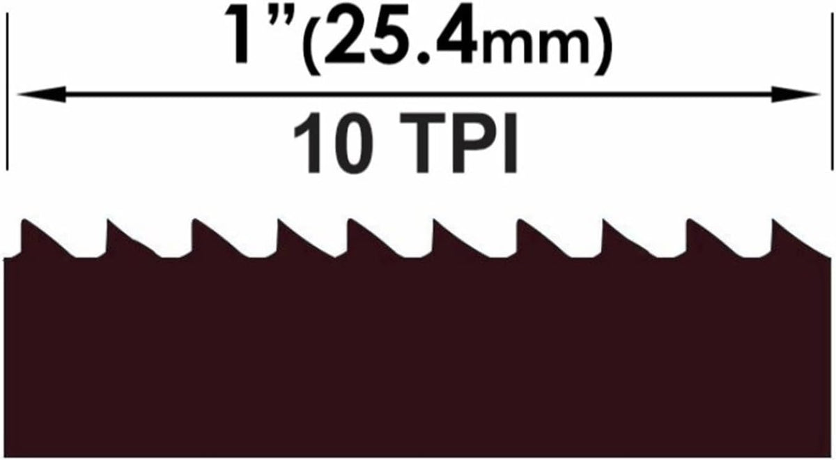 2pcs Saw Blades Band, 55 X 1/4 Inch Carbon Bandsaw Blade, 10 TPI Sharp Bandsaw Blades for 14255 BS190 BS250 RSBS8 SM1303