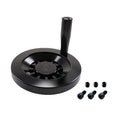 6.5" Foldable Handwheel with Revolving Handle, 3/4" Bore Ribbed Rim Hand Wheel, with 3 Hex Socket Cap Screws & 3 Set Screws, Aluminum Mechanical Handwheel for Heavy Duty Milling Machine, Lathe, CNC
