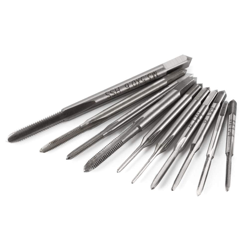 Yakamoz Micro Metric Tap Set,10Pcs M1-M3.5 HSS Mini Thread Tapping Bits