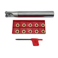 GBJ EMR R5 Round Nose Indexable End Mill Holder for RPMW10 Carbide Inserts Milling Cutter Arbor Holder milling Face milling Slotting (10pcs RPMW1003MO + EMR C20-5R21-150L)