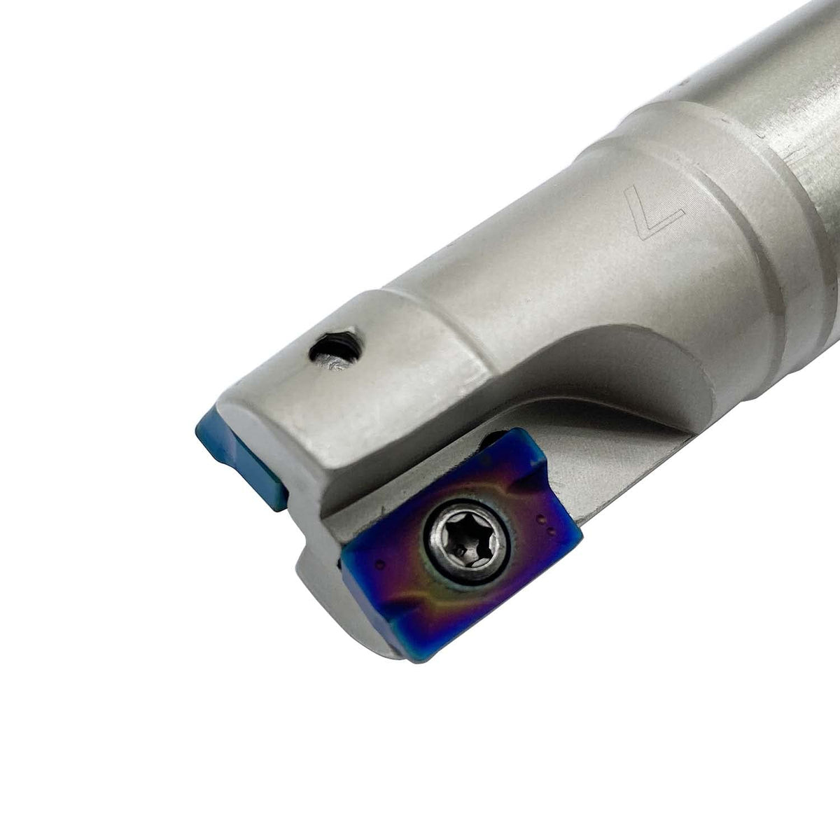 GBJ 90 ° Indexable End Mill Holder 10pcs APMT1604PDER with BAP400R C24-25-200 Carbide Inserts Square Shoulder Face milling Slotting Milling Arbor (400R C24-25-200-2T+APMT1604PDER Purple)