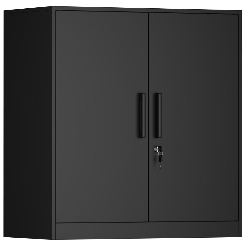 Metal Wall Cabinet,Garage Cabinet with Handle,Lockable Storage Cabinets Wall Mounted with 2 Doors,Locking Cabinet
