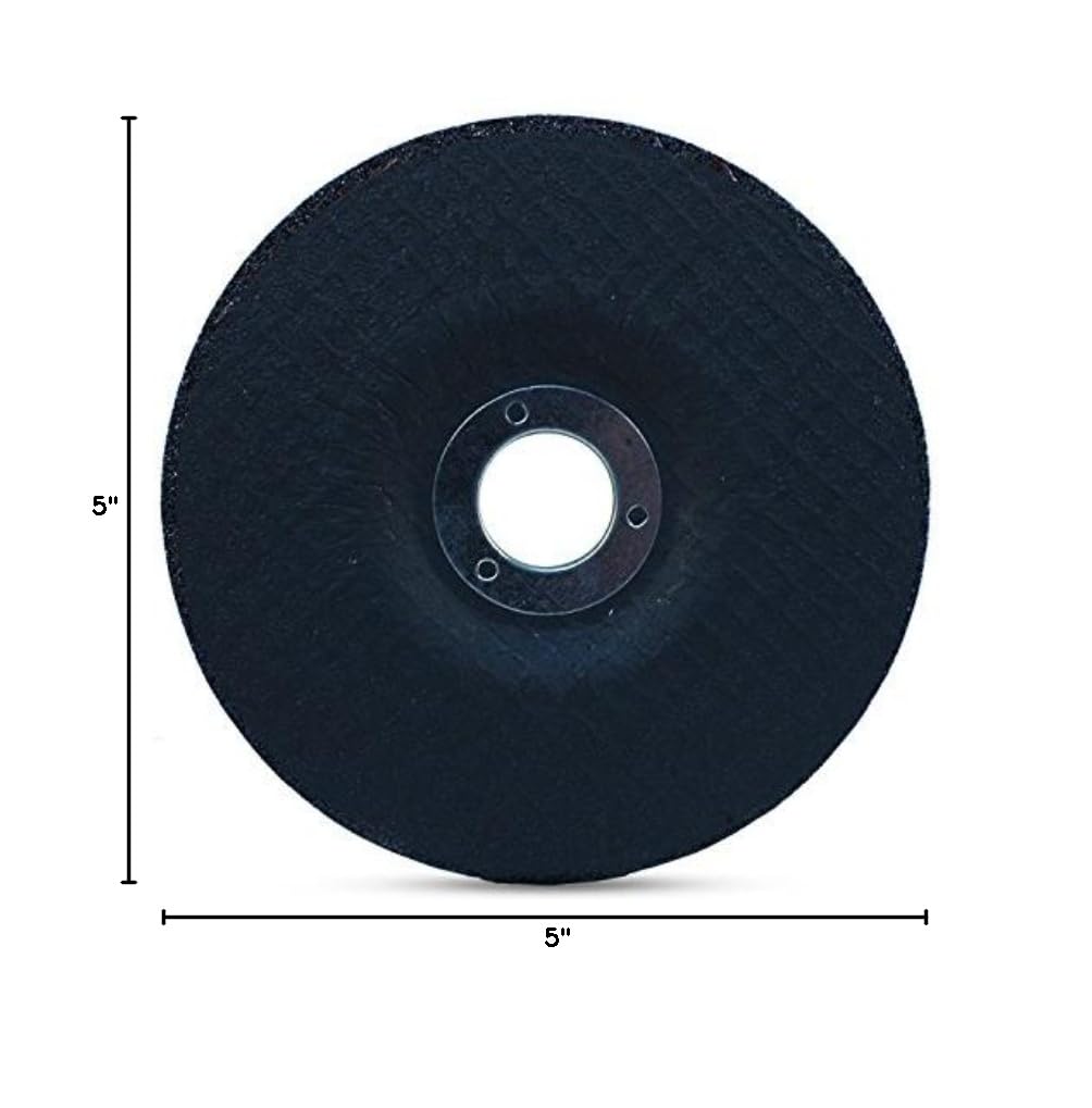 BHA 5 x 1/4 x 7/8 Metal Grinding Disc, Angle Grinder Wheel - 5 Pack