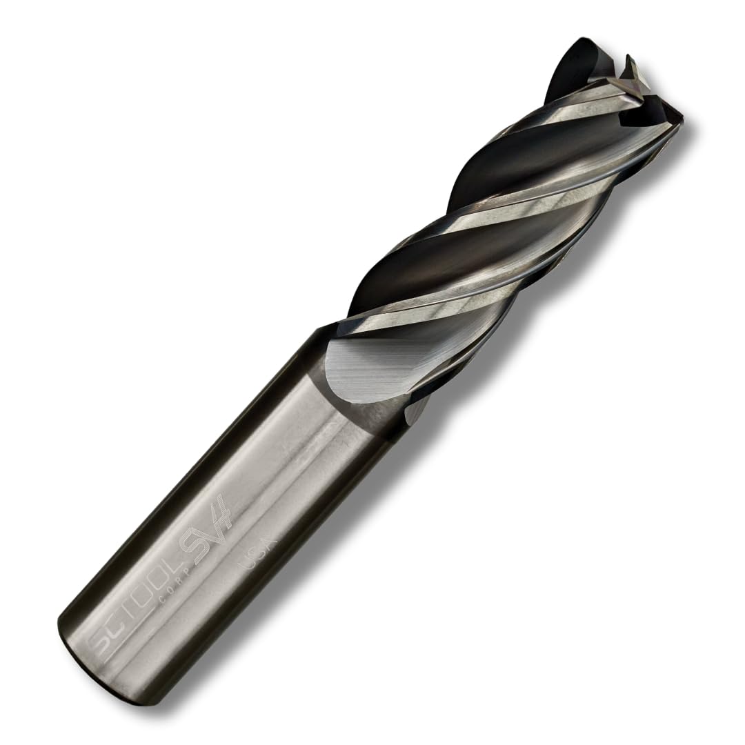 SV4 4-Flute 1/8" Carbide End Mill Square 1/4" LOC | Coated SCT20003