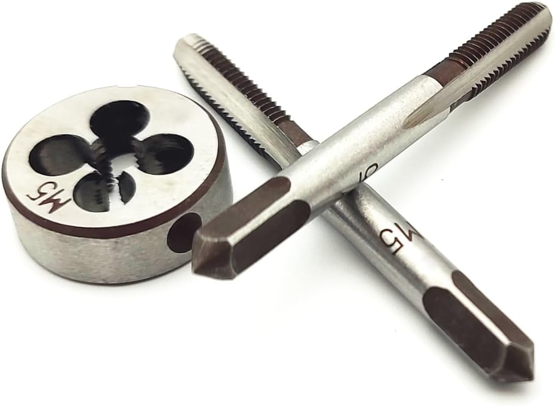 AtticZone M5 x 0.8 Metric Hand Thread Tap and Die Set, Right Hand