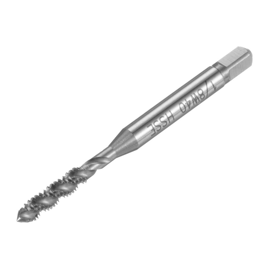 uxcell Spiral Flute Thread Tap 1/8"-40 BSW HSS-Cobalt Machine Threading Tap