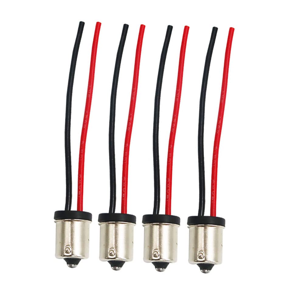 YSY 4Pcs 1156 BAU15S PY21W Male Tail Lamp Adapter socket Wiring Harness