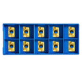 10pcs APMT1604 PDER DP5320 Carbide Turning Inserts, Featuring a Highly Wear-Resistant AlTiN Coating,APKT1604 Compatible with BAP400R Series End Mill Holders for Processing Steel Parts