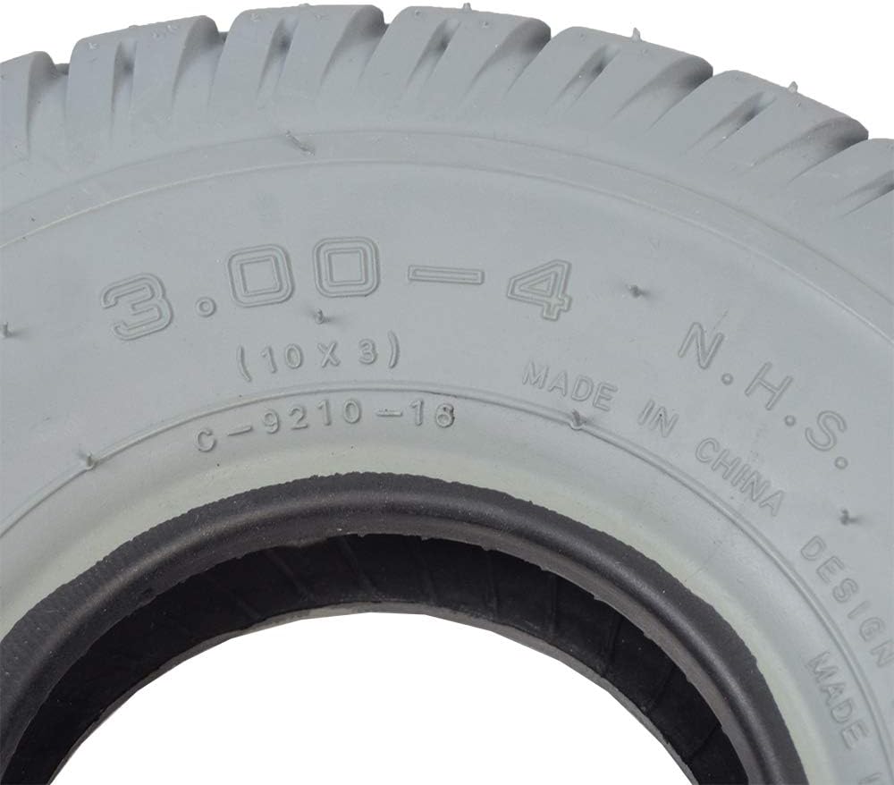 AlveyTech 3.00-4 Pneumatic Mobility Tire with Durotrap C9210 Tread for Pride Victory 10 (SC610/SC710) Scooter - Replacement Tires for Heartway, Jazzy, Jet, and Pride Power Chair & Scooters (TAG111004)
