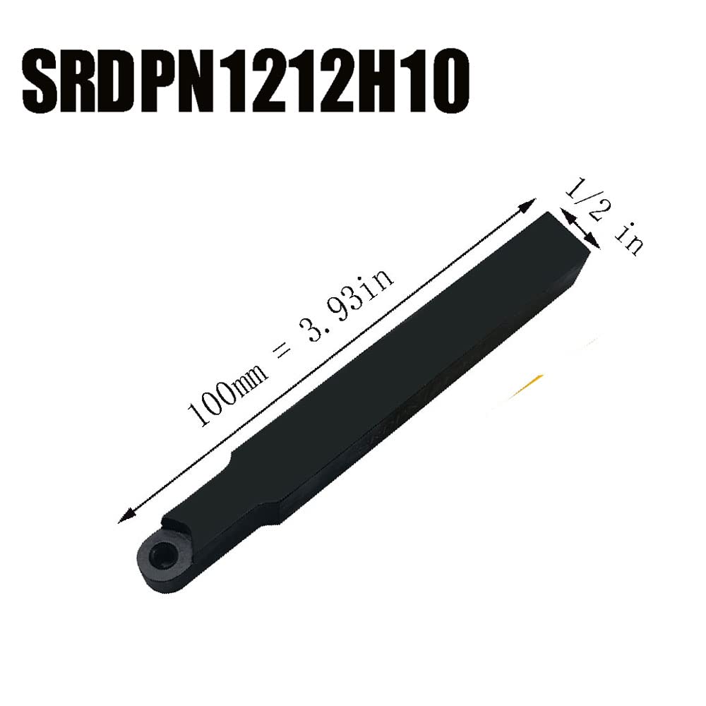 10pcs RPMT10T3 Indexable Carbide Inserts Milling Cutter with 1/2",5/8"," SRDPN Indexable Tool Holder Metal Lathe Cutting Tools (SRDPN1212H10+SRDPN1616H10+RPMT10T3)