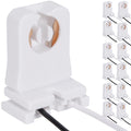 12-Pack JACKYLED Non-Shunted Turn-Type T8 Lamp Holder UL Socket Tombstone