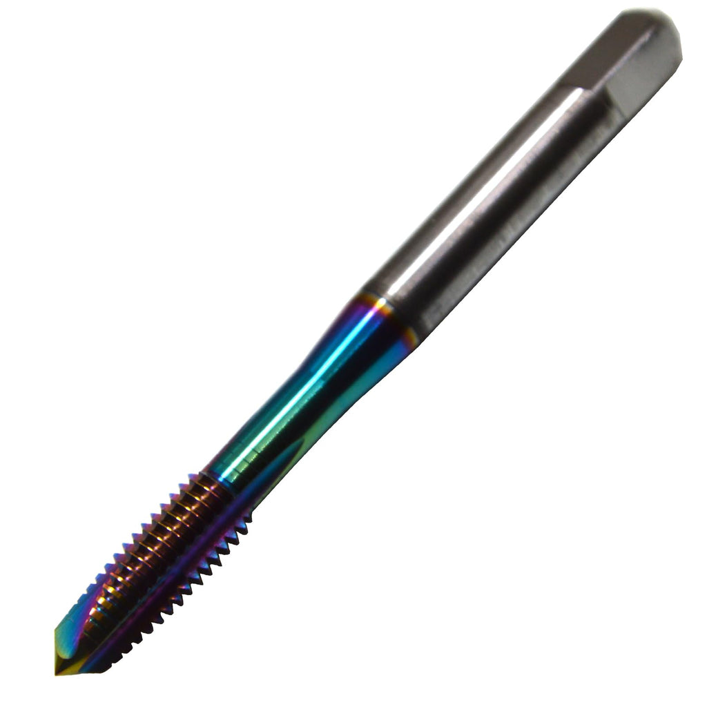 WKSTOOL M5×0.8 TaC Coated High Speed Steel Precision Spiral Pointed Taps Long Shank Deep Through Hole Threading Tapping Tools for Aluminum Brass Alloys