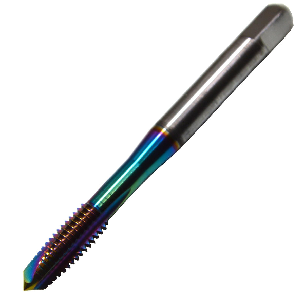 WKSTOOL M5×0.8 TaC Coated High Speed Steel Precision Spiral Pointed Taps Long Shank Deep Through Hole Threading Tapping Tools for Aluminum Brass Alloys