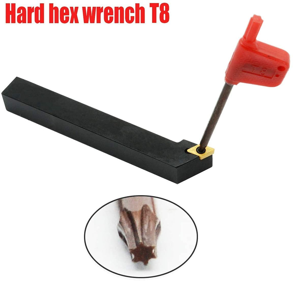 ASZLBYM 3pcs 3/8"/10mm Shank Indexable Carbide Lathe Turning Tools Insert Holder Bit Set SDNCN1010H07 + SDJCL1010H07 + SDJCR1010H07 with 3PCS DCMT21.51/DCMT070204 Indexable Carbide Turning Insert
