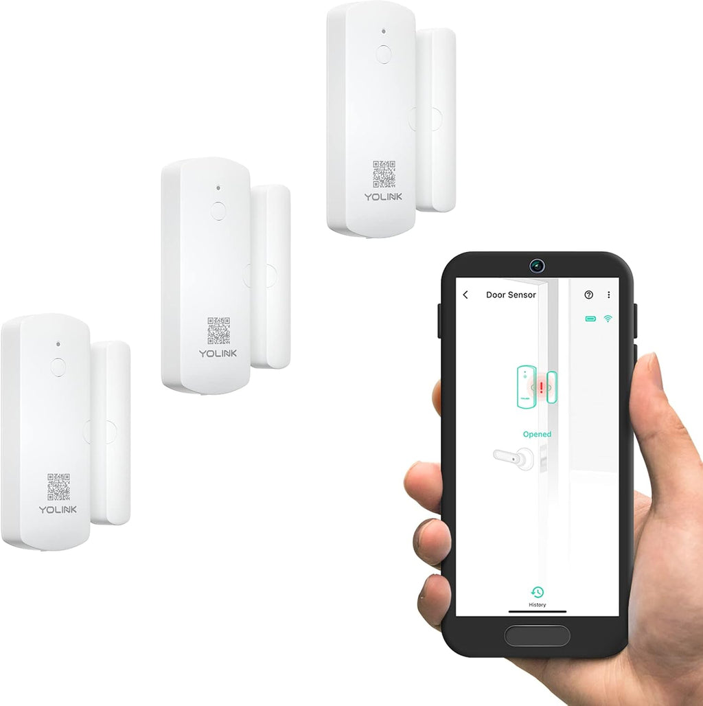 LoRa Smart Door & Window Sensor 3-Pack: Door Left-Open Reminders, up to 1/4 Mile Open-Air Range, up to 5 Year Battery