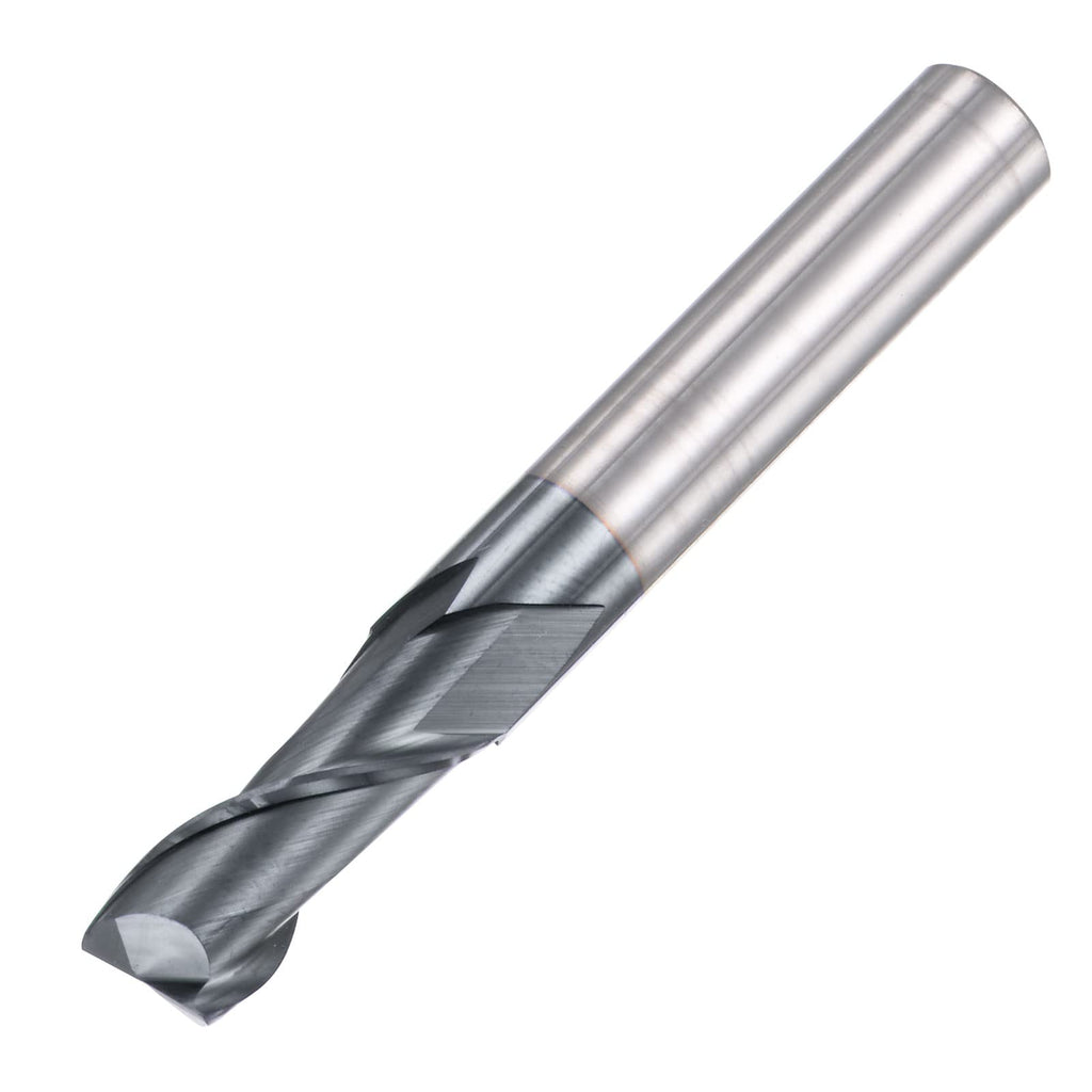 uxcell Square Nose End Mill, 8mm Tip Dia Solid Carbide AlTiN Coated CNC Router Bits 2 Flute Spiral Milling Cutter HRC45 with 8mm Shank 60mm (2.36-inch) Length