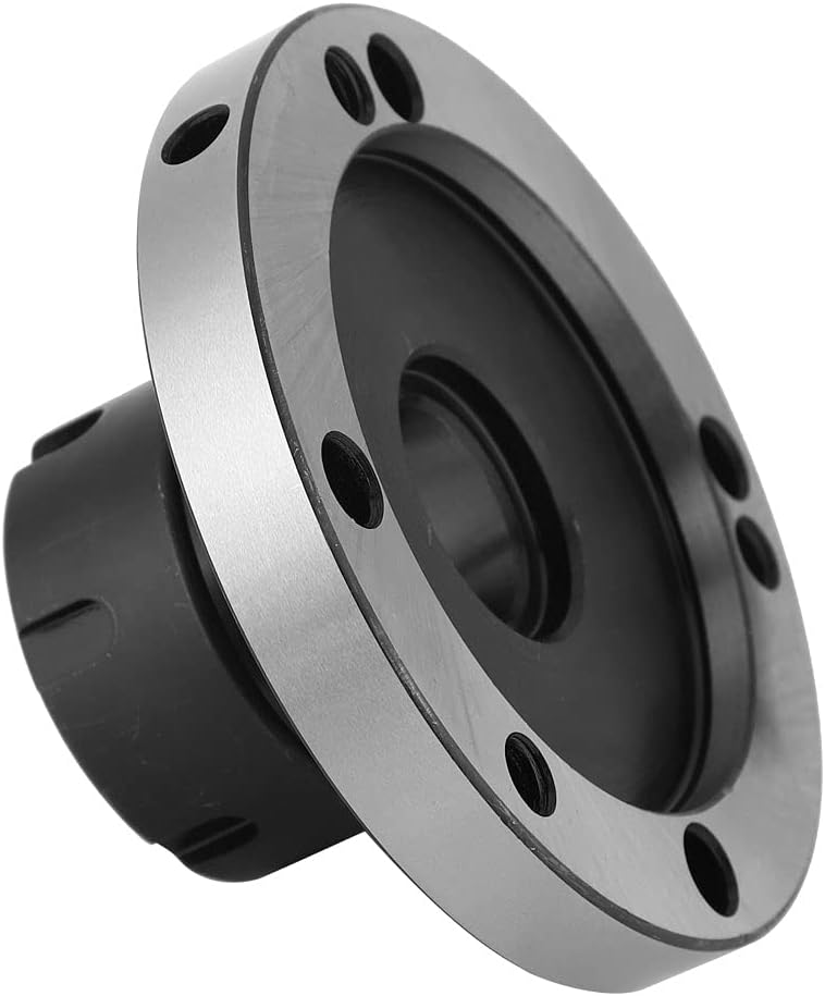 Collet Chuck, Carbon Steel Collet Chuck Lathe, 80/100mm Diameter CNC Lathe Round for CNC Milling Accuracy Milling Table Fixture (ER32-100mm)