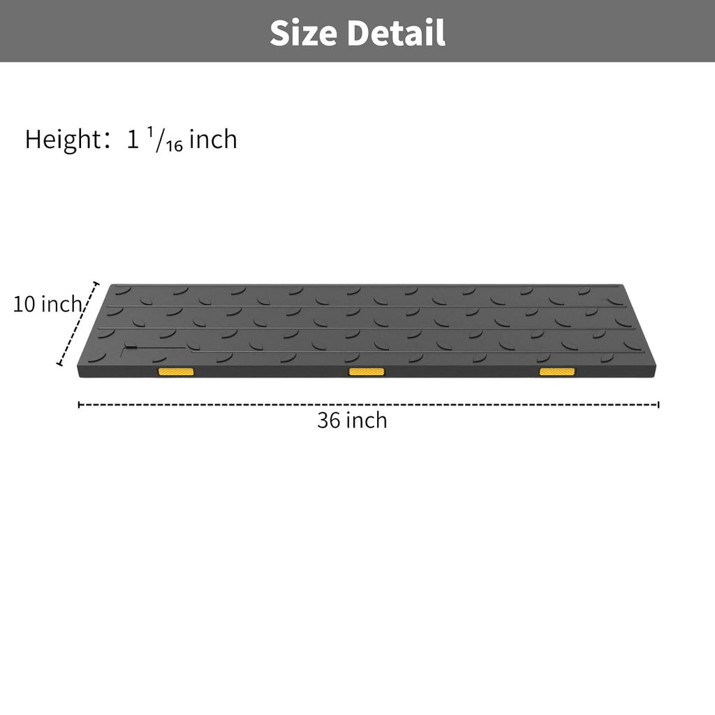 Heavy-Duty Slip-Resistant Stair Treads with Reflective Safety Strips - Universal Fit Rubber Mats for Indoor/Outdoor