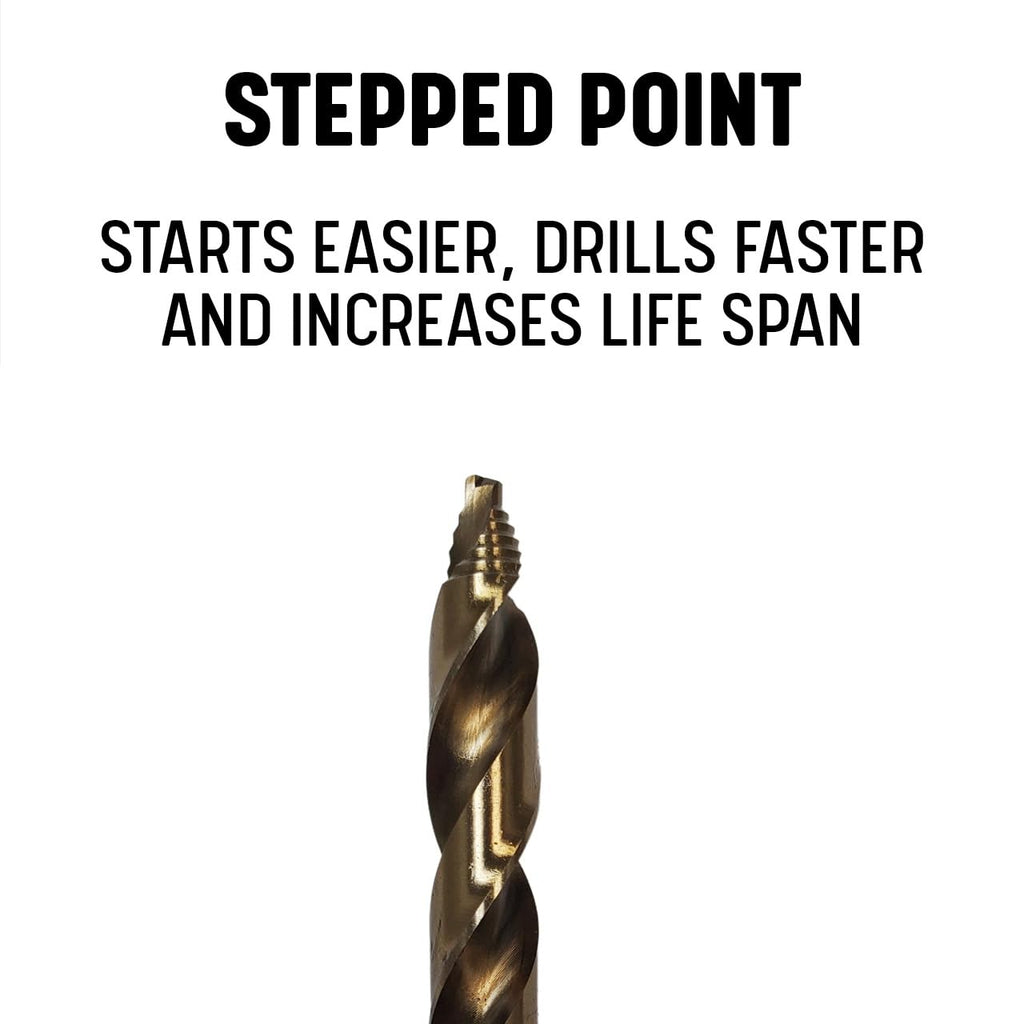 Drill America 5/16" Cobalt Stepped Point Drill Bit, GSC Series