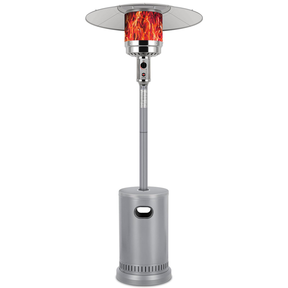 50,000 BTU Propane Patio Heater, Stainless Steel Burner with Wheels, Table Design, Triple Protection System Outdoor