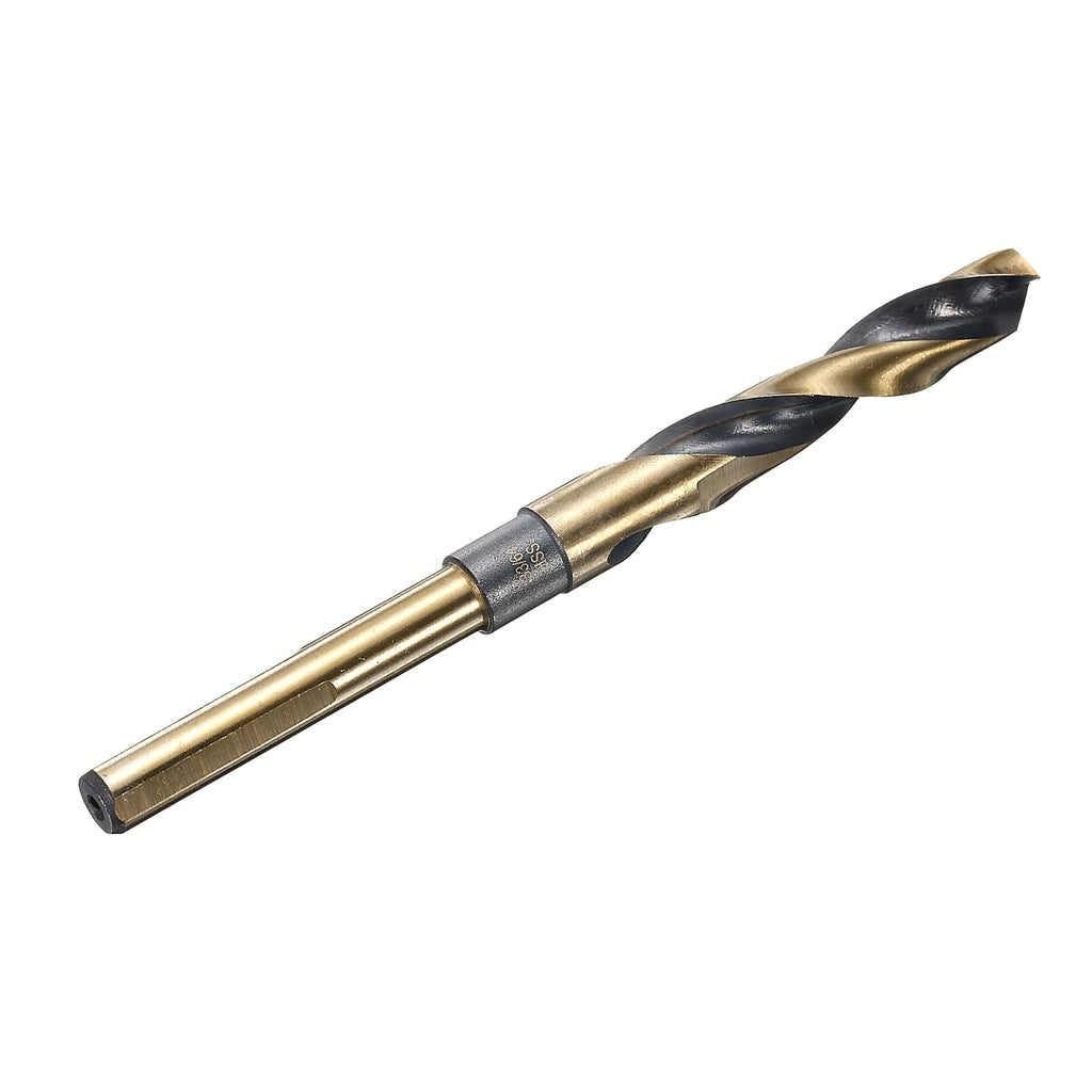 HARFINGTON Twist Drill Bit 33/64" Dia High-Speed Steel 4341 Metric Drill Bits 5.9" Overall Length with Black & Gold Oxide Coating for Drilling Hard Metals, Stainless Steel, Alloy Steel
