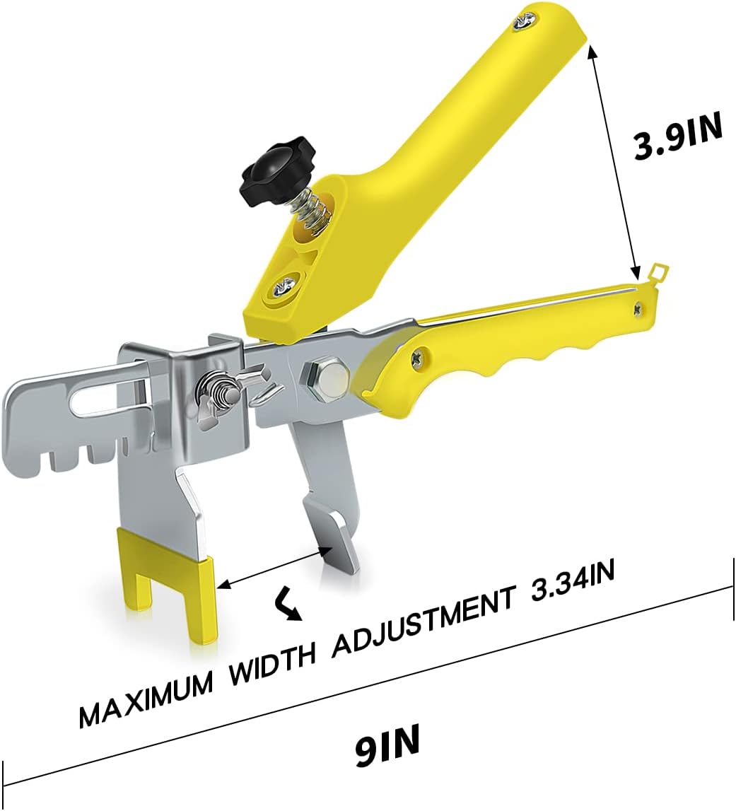 Tile Leveling System with Plier, 600 Tile Spacers 1/16" and 200 Wedges | Tile Leveling Clips with Tile Plier, Anti