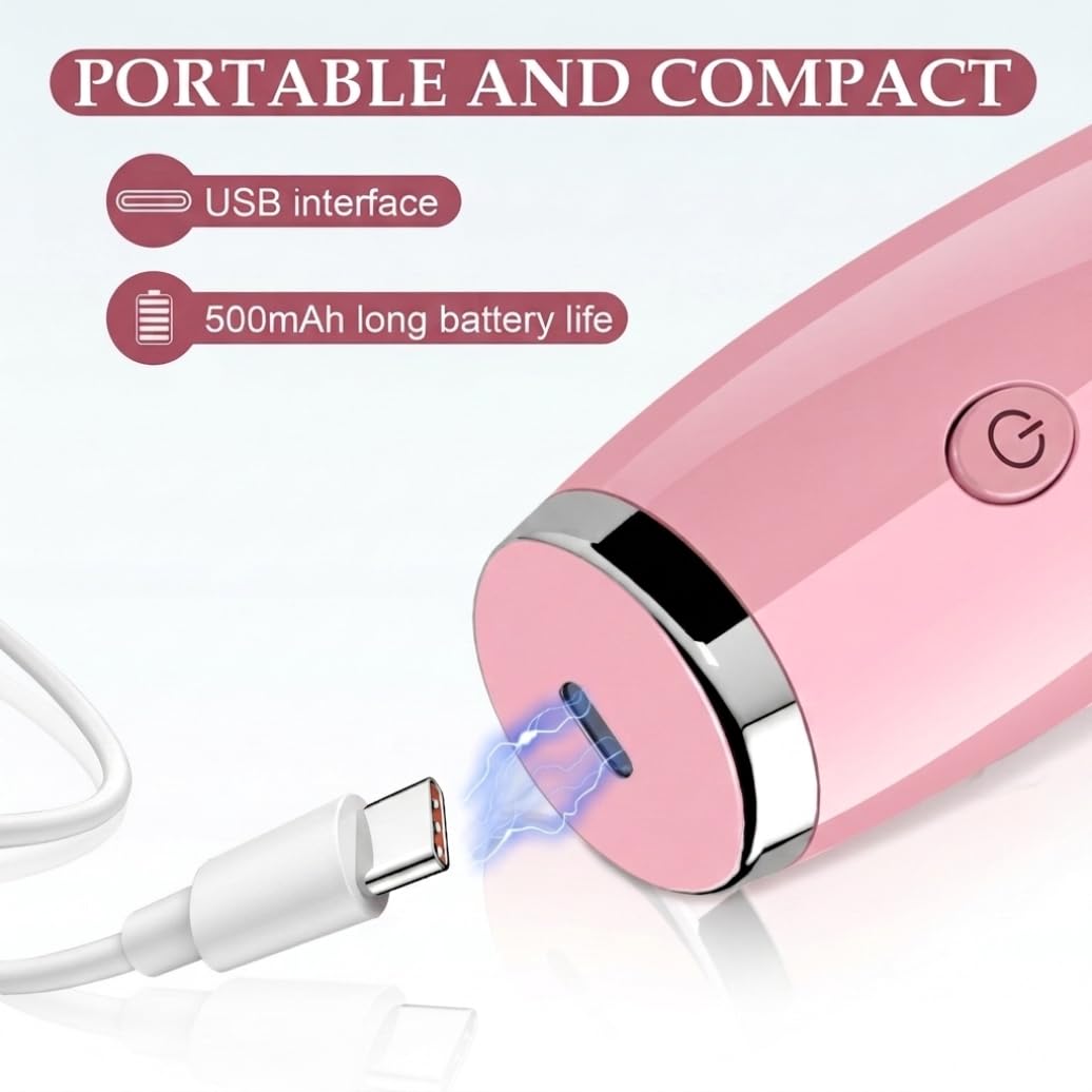 Blackhead Remover Pore Vacuum with 5 Attachments, 3 Suction Levels (Pink)