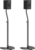 Height Adjustable Speaker Stands, One Pair Floor Stands | Heavy Duty Base Extendable Tube, 11 LBS Capacity Per Stand