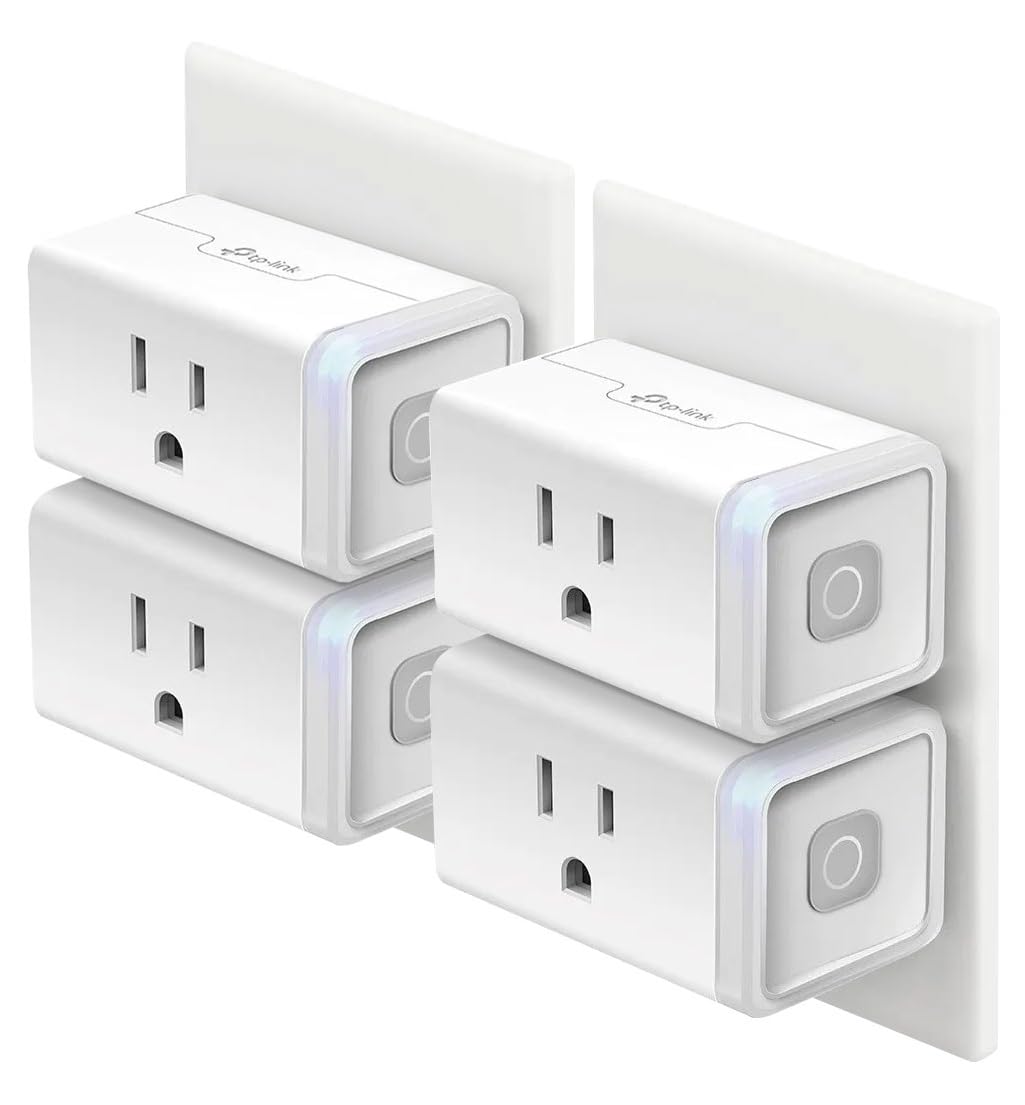 Plug HS103P4, Wi-Fi Outlet Works with Alexa, 4-Pack | Works with Echo, Google Home, No Hub Required, 15 Amp, UL