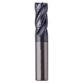 1/2" 4 Flute Solid Carbide End Mill, 0.015" Corner Radius, AlTiN Coated