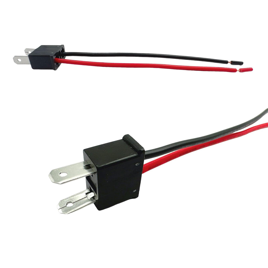 4Pcs H7 Male Socket Headlight Fog Light Adapter Connector Wiring Harness Bulb Socket for Universal LED Wire Connection