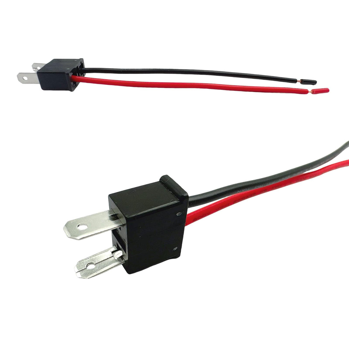 4Pcs H7 Male Socket Headlight Fog Light Adapter Connector Wiring Harness Bulb Socket for Universal LED Wire Connection