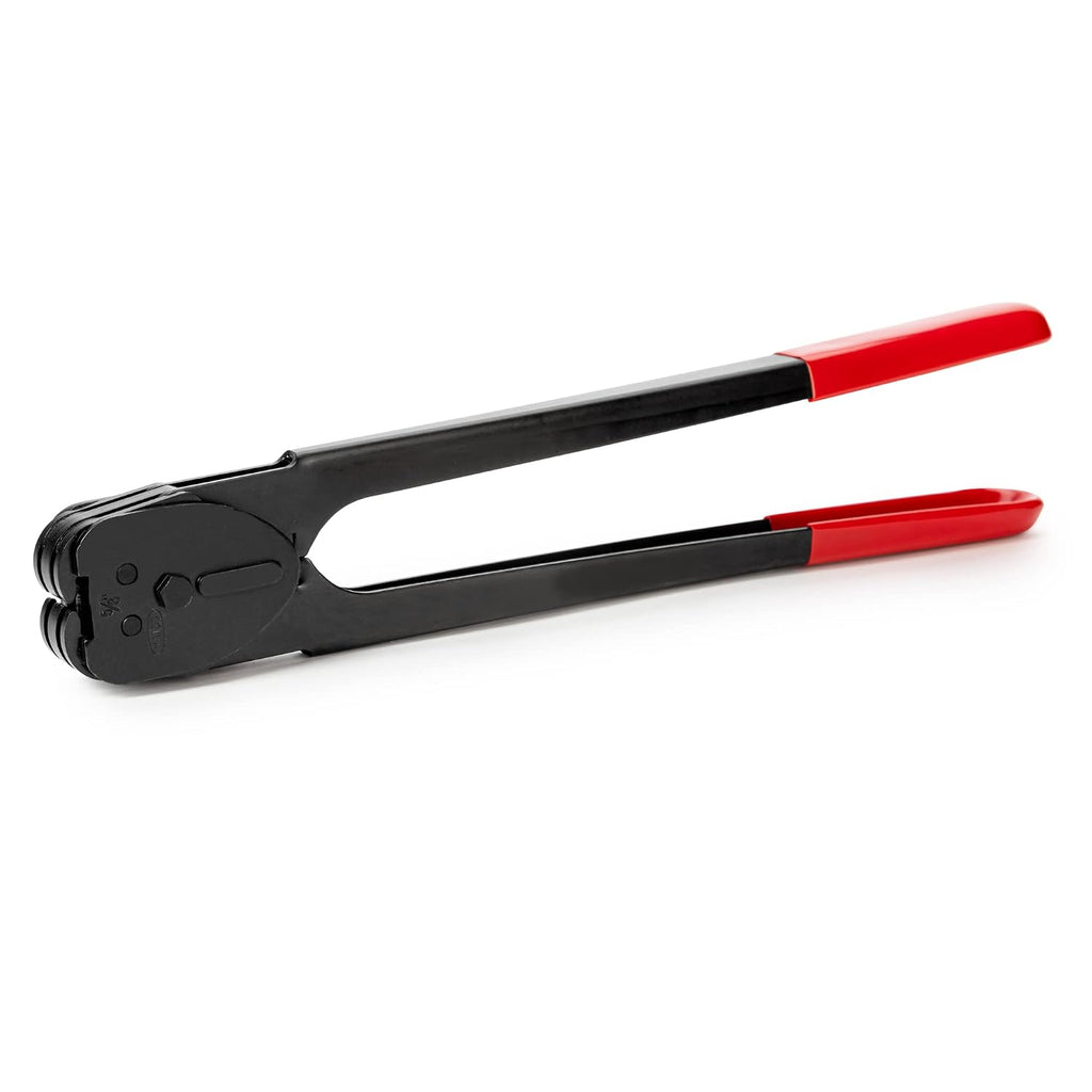 C-3125 Double-Notched Front-Action Sealer/Crimper for 5/8" Steel Strapping – Durable Tool with Long Handle – Good for