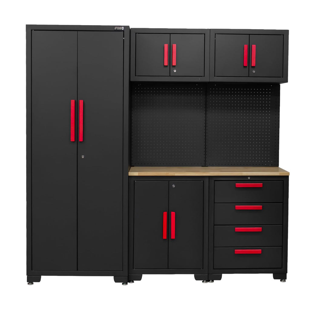 6-Pcs Garage Storage Cabinet System - Garage Workshop Set
