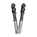 WEXWE Tools M10 x 1.5 AlTiN Coating Spiral Flute Thread Tap, Metric Machine Threading Tap High Speed Steel Cobalt(HSSCo), Round Shank with Square End, H2 Tolerance, 2pcs