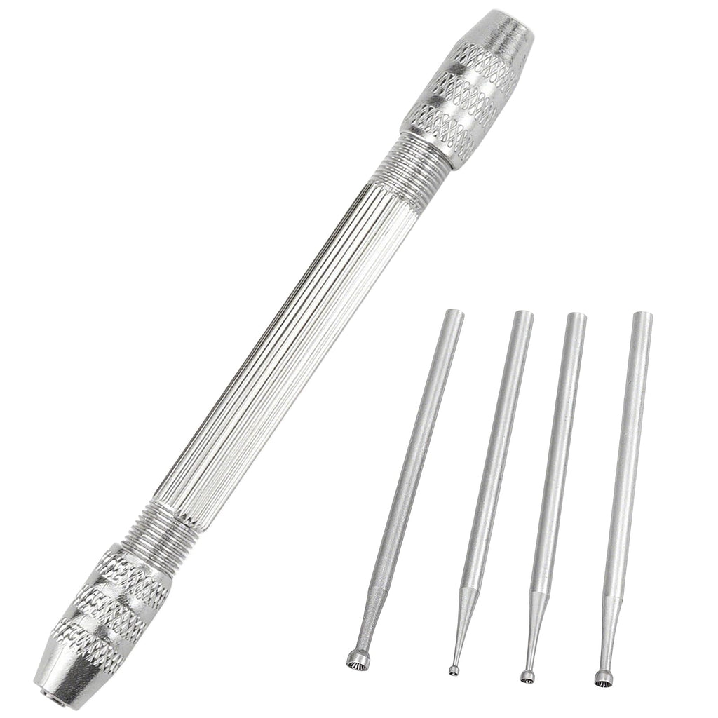 5Pcs Round Cup Burr Set, 3/32 Inch Shank Wire Rounder with Hand Drill