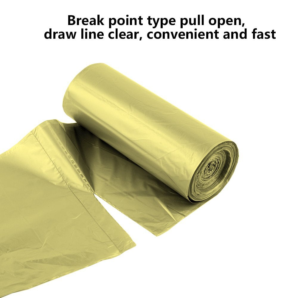 5 Rolls Small Trash Garbage Bags,4 Gallon 100 Counts (Golden)
