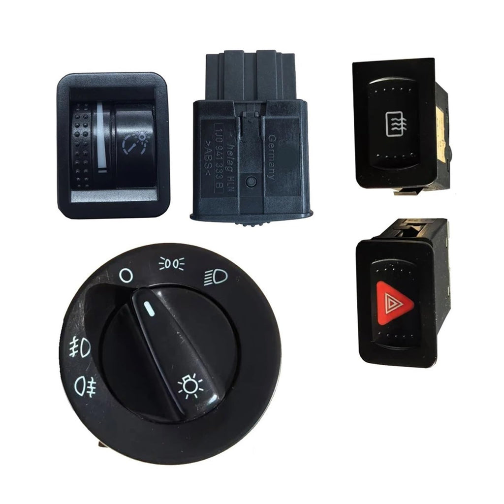 Original Factory Headlight Control Switch Fog Light Knob Compatible For VW Bora Golf Jetta MK4 4 IV 1J0-941-333A / 1J0-941-333B(1J0941333B 4pcs)