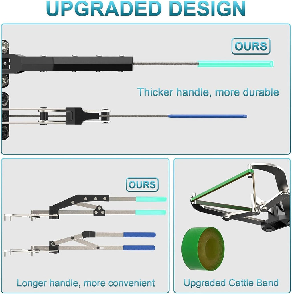 Stainless Steel Large Bander and 24pcs Bands, Cattle Banding Tools, Bull Banding Tool Kits, Large Expander Pliers for
