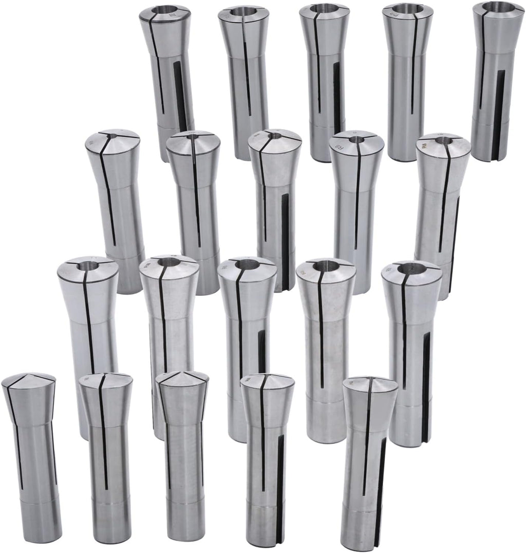 findmall 20Pcs R8 Collet Set 1mm to 20mm Set Metric