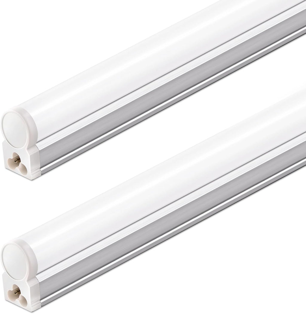 Barrina T5 LED Shop Light, 4FT, 2200lm, 6500K, 20W, Linkable, 2 Packs