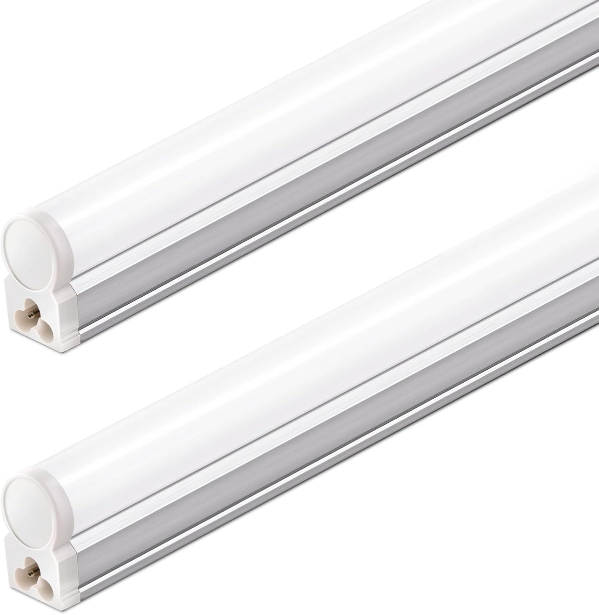 Barrina T5 LED Shop Light, 4FT, 2200lm, 6500K, 20W, Linkable, 2 Packs