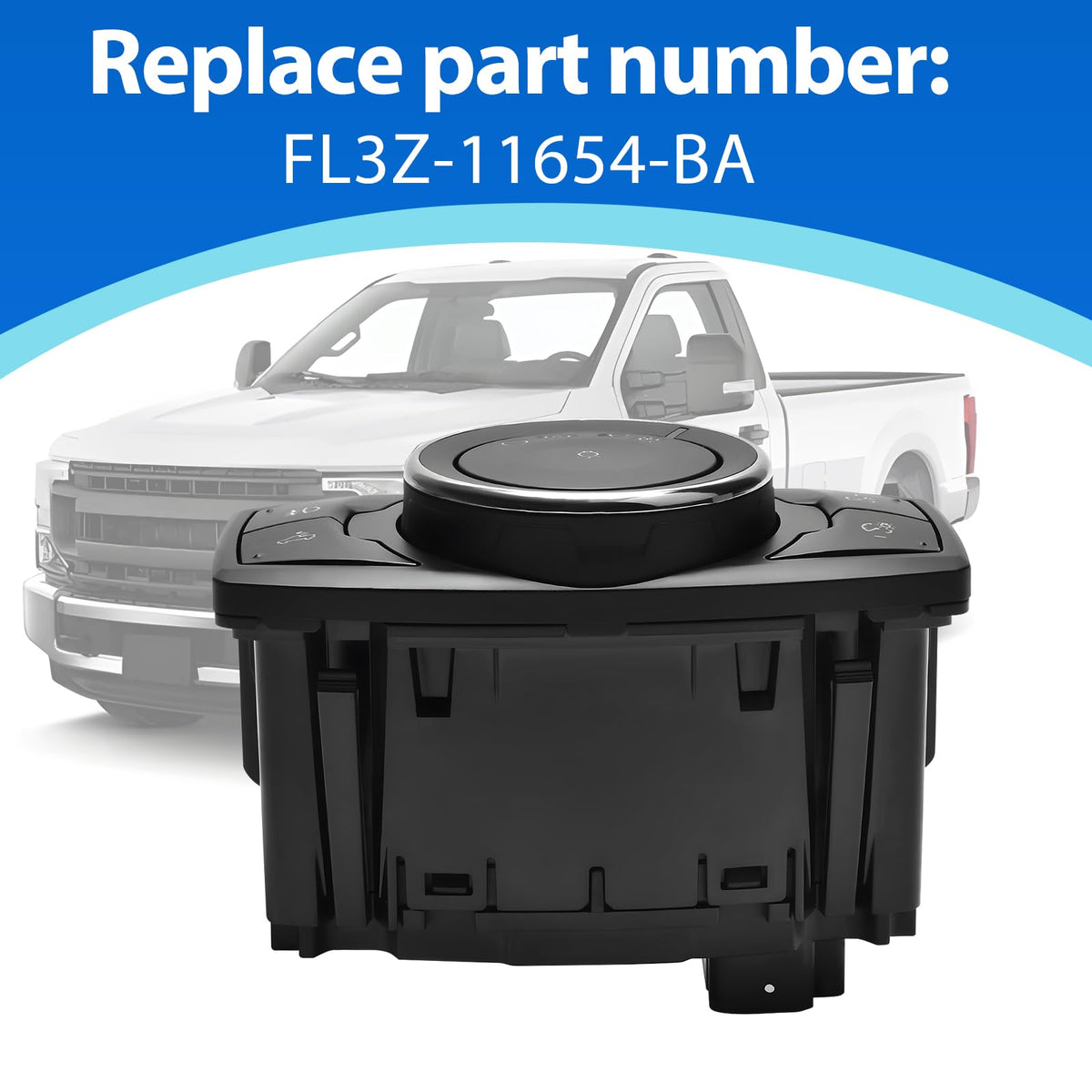 Headlight Fog Light Control Switch Fits for Ford 2015-2020 F150 2017-2022 F250 F350 F450 F550 Replace FL3Z-11654-BA