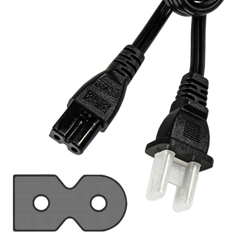 HQRP AC Power Cord Compatible with Hitachi L26D204 L26D205 L32A104 LE55U516 LED LCD HDTV Smart TV Mains Cable, Black