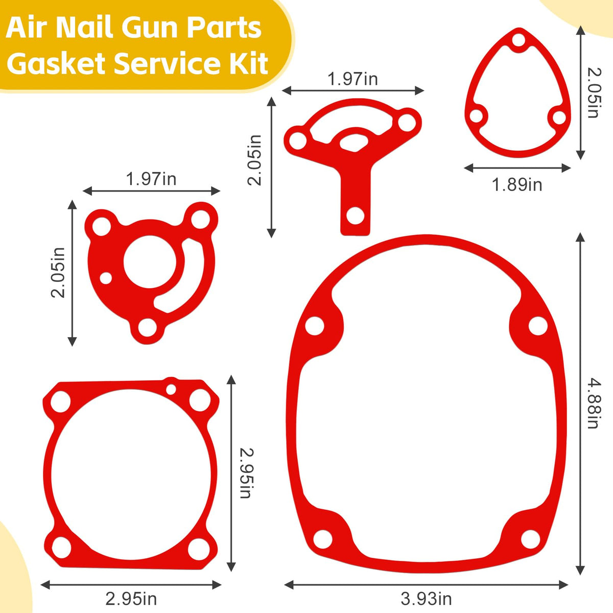 877-323 878-303 Driver, Bumper, Ribbon Spring, Cylinder Ring & Gasket Service Kit for Hitachi NR83A/A2 NR83A3 NR83A2 NR83A5 NR83A2(S) DBM83-04 Guns (Black)