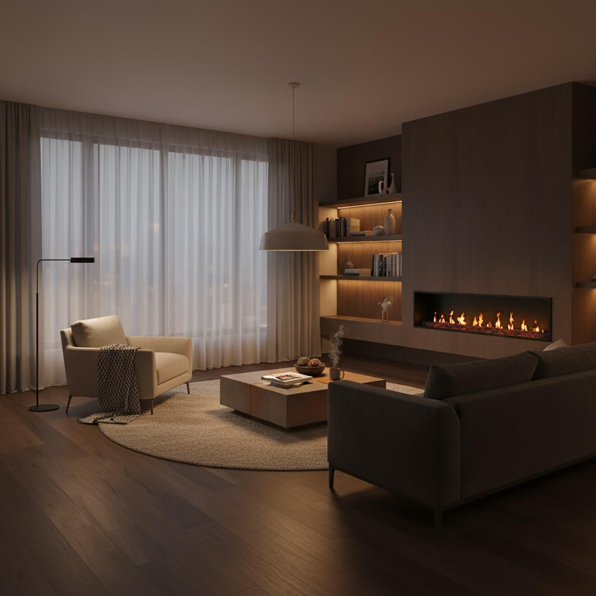 9" x 48" x 7mm, 12mil Luxury Vinyl Plank Flooring, Burnt Butter Walnut Look, Embossed, Waterproof, 1 Box, 7