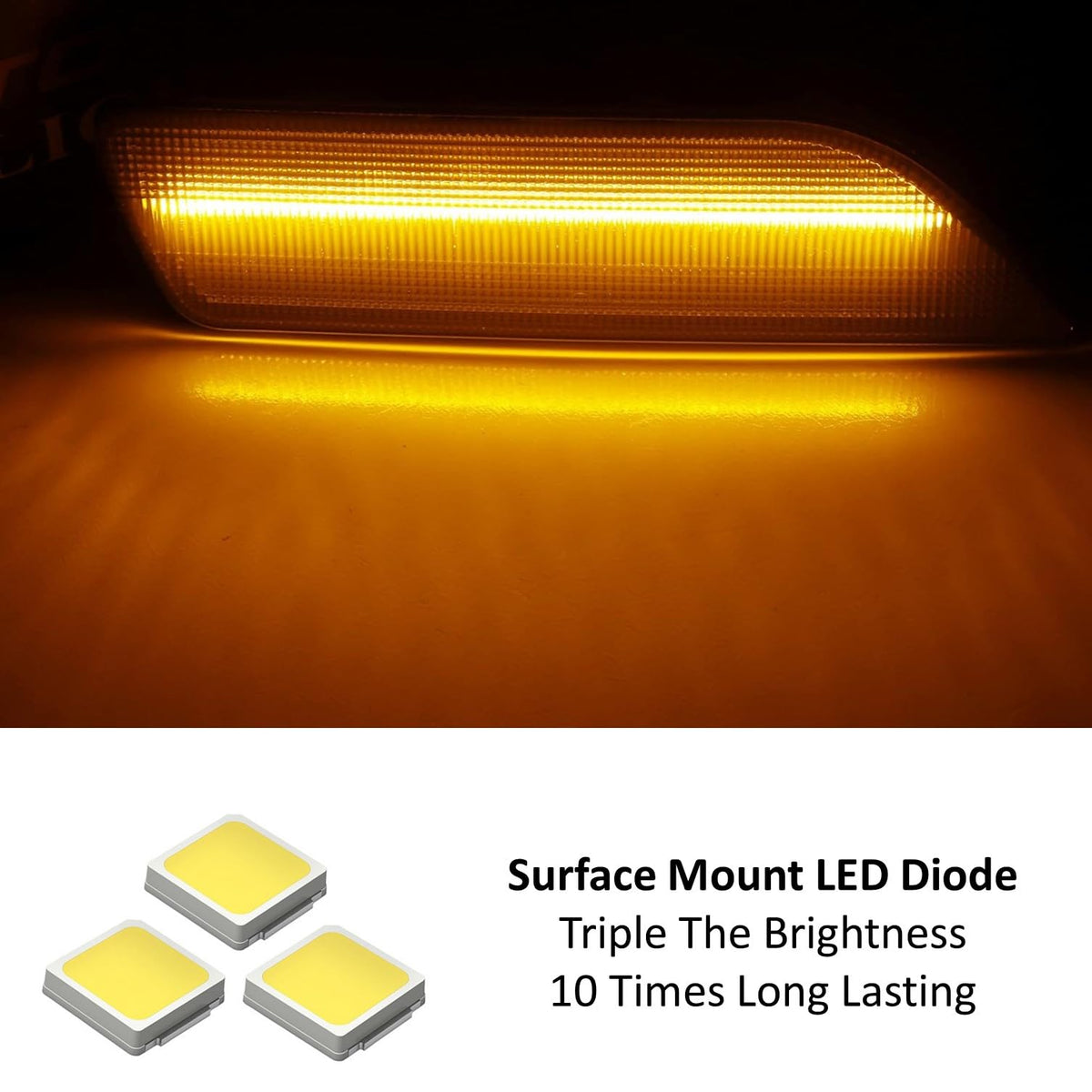 iJDMTOY LED Front Side Marker Lights For Mercedes 2006-11 C219 CLS-Class