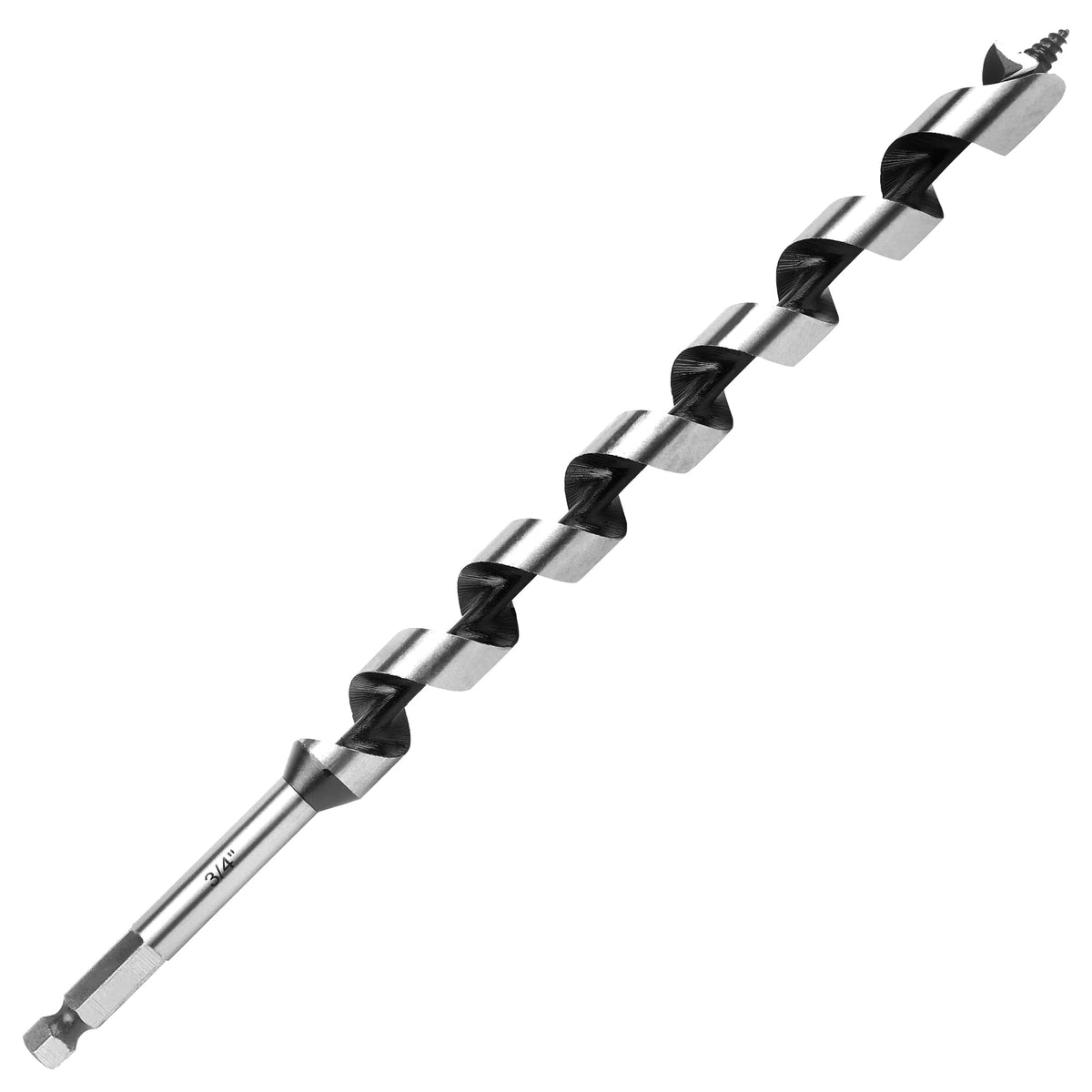 3/4 Inch x 12 Inch Auger Drill Bit for Wood,3/4 Inch Hex Shank
