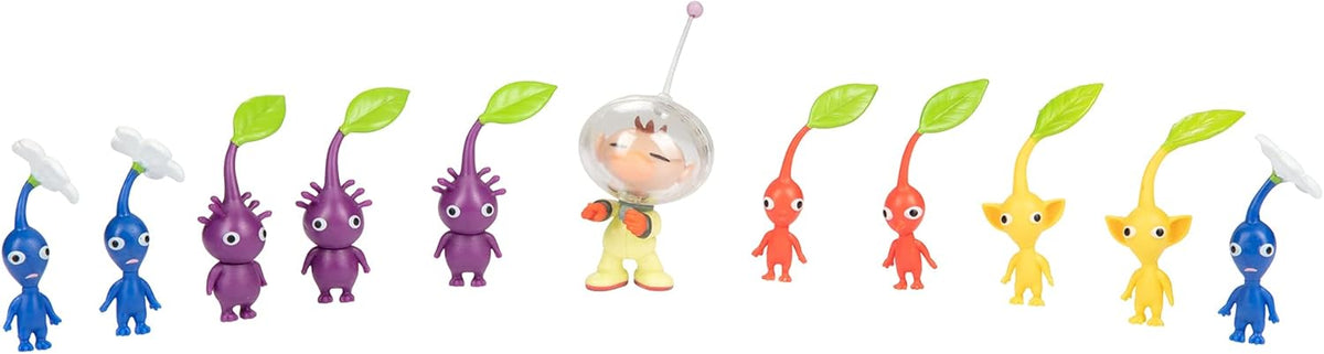Nintendo Captain Olimar & Pikmin Action Figures Set – Includes 11 Highly Detailed Figurines - Pikmin Come in Colors